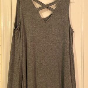 Style & Co Summer Midi A- Line Dress Criss-Cross Back - Size 1x
